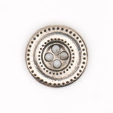 Vintage Zilveren Metalen Knoop met Sterpatroon 17x17 mm Knopen KNP00136